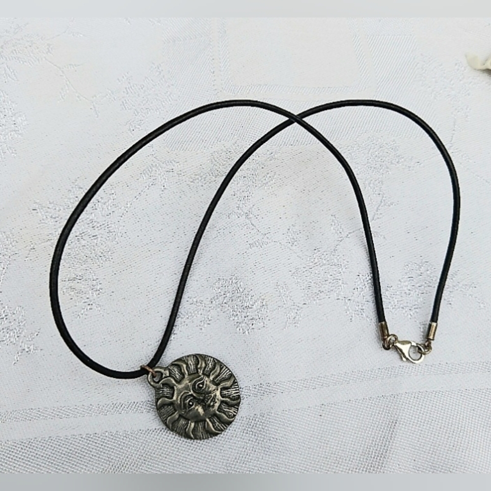 Celestial pendant, 17" cord